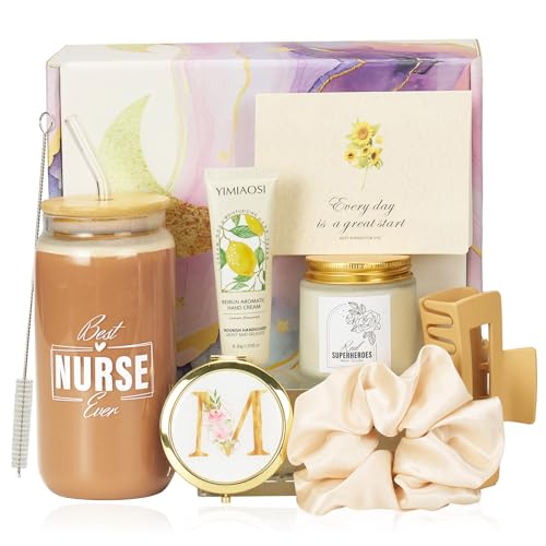 AW BRIDAL Nurse Gifts for Women Nurse Week Appreciation Gifts Nursing Student Graduation Gift Nurses Practitioner LPN/RN Gift for New Future Nurses with 16OZ Glass Cup Accessories for Work