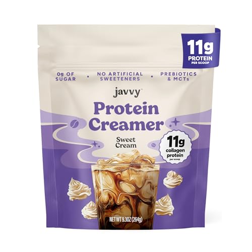 Sweet Cream Protein Coffee Creamer - Grass Fed Pasture Raised Collagen - Hair, Skin & Nail Support,...