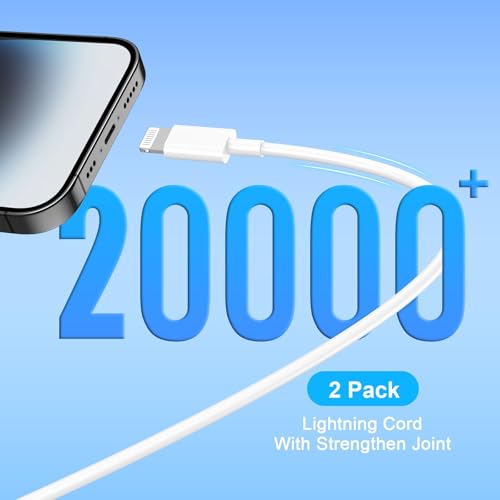 Image of [Apple MFi Certified] iPhone Charger Fast Charging 6FT Compatible for iPhone 14 /13 /12 /11 Pro Max /Xs Max /XR /X 2Pack 20W Type C Fast Charger Block with 6FT USB C to Lightning Data Sync Charging Cable