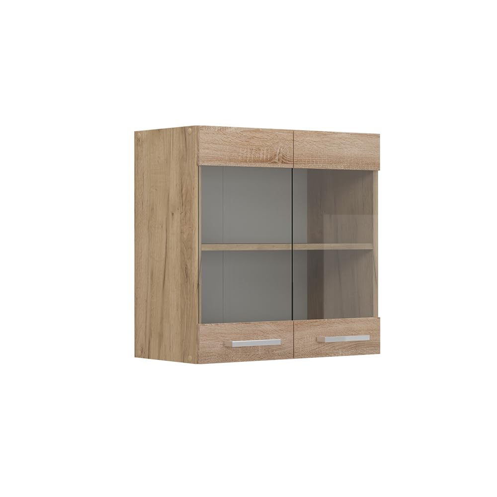 Vicco Glass kitchen cabinet Raul, Sonoma, 60 cm