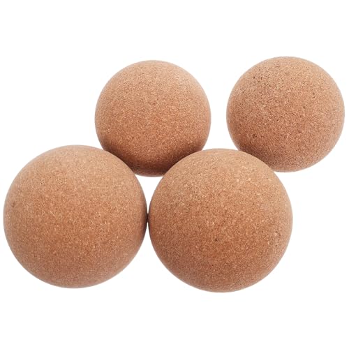 ARTSEWPLY 4 Piezas Bolas de Masaje de Corcho y Rodillos Suaves para Terapia Física Relajación Muscular Profunda y Masaje Plantar para Yoga y Recuperación