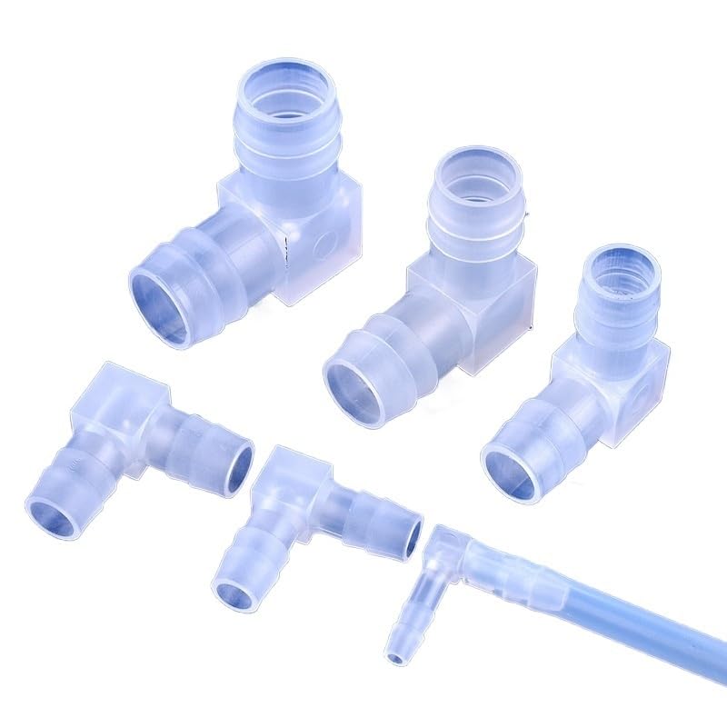 5 ~ 200 conectores de codo de polipropileno de 90 grados de diámetro exterior de 4 ~ 20 mm para acuarios, peceras, juntas de aireador, accesorios de manguera (16 x 16 mm, 20 piezas)