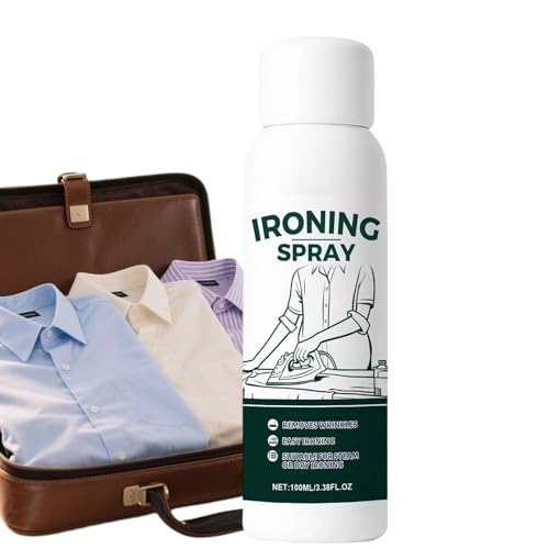Spray De Almidón De Planchado – Spray De Almidón De Tela De 100 Ml Para Ropa Impecable | Botella De Pulverizador Portátil De 132 G, Las Arrugas, Refresca la ropa, Fácil De Usar Po