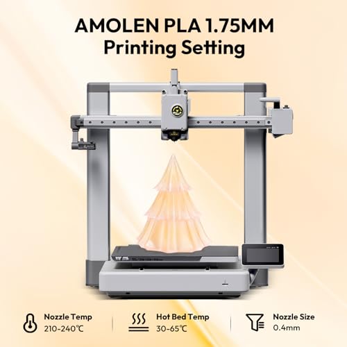 Image of AMOLEN Translucent PLA Filament 1.75mm, Transparent 3D Printer Filament, Crystal PLA Amber Yellow, NO-Tangle & Low Warping, Spool 1KG, Dimensional Accuracy + /- 0.02 mm, Fits Most FDM 3D Printers