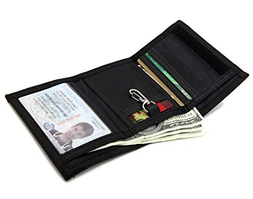 RFID Wallet Camouflage Wallet Nylon Trifold Wallets for Men,Mini Trifold Coin Purse with Zipper for Kids