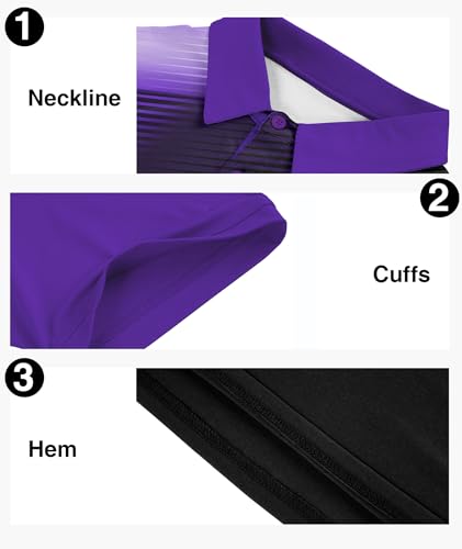 ZITY Mens Golf Shirt Short Sleeve Sport Moisture Wicking Performance Print Golf Polo Shirts for Men Collared Casual T-Shirt3