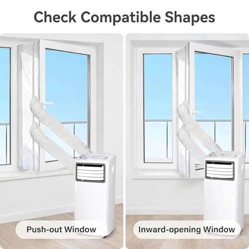 Sello de ventana de aire acondicionado de 400 cm impermeable con cremallera sin taladro 4