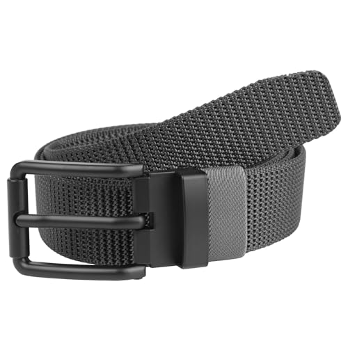 moonsix Cut to Fit Nylon Holes Belt with Alloy Square Buckle Casual Single Grommet Webbing Belt for Men Women