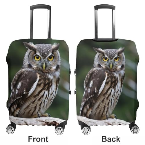 Wild Owl Birds Luggage Cover, Elastic Luggage Protector Fits 19-32in Suitcases, Washable & Anti-Scratch Suitcase Cover for Men Women XL3