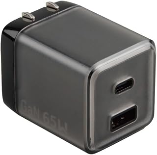 充電器 Type-C USB-A 2ポート 最大PD65W PSE認証品 黒 GL-AC65A-AC1-BK