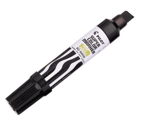 3 PACK: Pilot Jumbo Permanent Marker, X-Wide Chisel Black Ink (45100)
