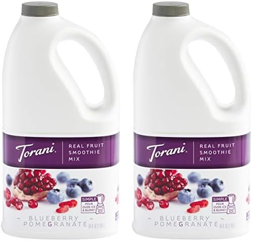 Torani Real Fruit Smoothie Mix, Blueberry Pomegranate, 64 Ounce (Pack of 2)