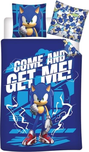 Juego de Lit réversible Sonic Come and Get Me - 140 cm x 200 cm