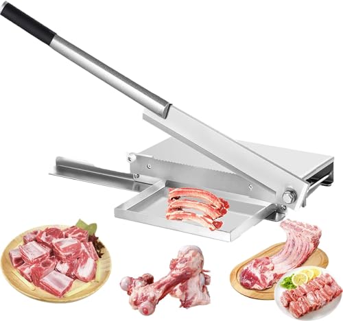 Treliamd Manual Meat Bone Cutter, Manual Meat Slicer Frozen Meat Cutter Machine, Heavy Duty Chicken Cutting Machine with Blade Bone Chopper for Kitchen (style04)