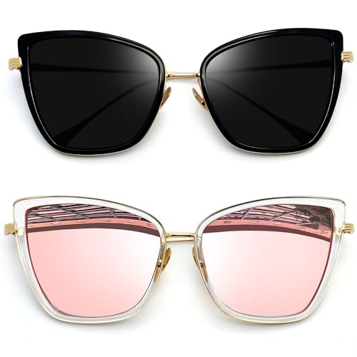 Joopin Oversized Cateye Sunglasses for Women Fashion Cat Eye Sun Glasses UV Protection Ladies Shades Sunnies