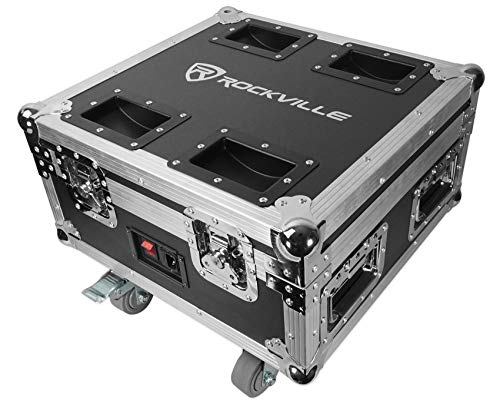 Image of Rockville ROCKWEDGE Package Black 6 Battery Wireless Par Lights