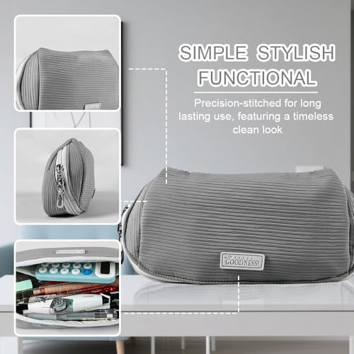 Image of Pencil Case for Girls, Pen Pouch with Zipper, Small Pencil Bag for School Office, Cute Stationery Organizer Bag for Students
