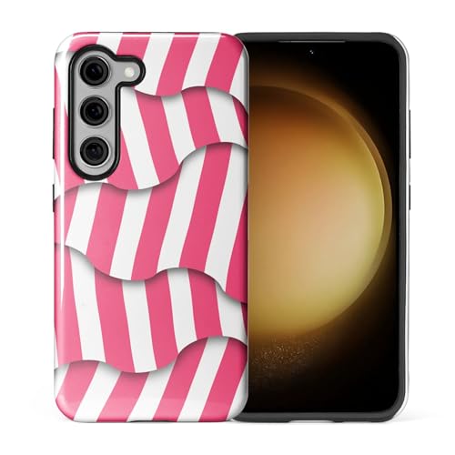 Coque Samsung S23 rose vif géométrique idéale pour le quotidien