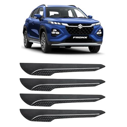 Image of AOSIS-Car Bumper Protector /Bumper Guard for Maruti Suzuki Fronx with Single Chrome Stripe (4-Pcs)