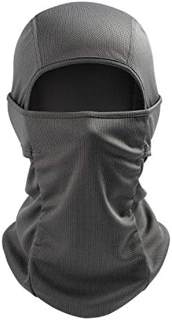AstroAI Balaclava Ski Mask for Men Women, Face Mask UV Protection Dustproof Windproof for Skiing, Summer Cooling Neck Gaiter, Snowboarding, Cycling Hiking Gray
