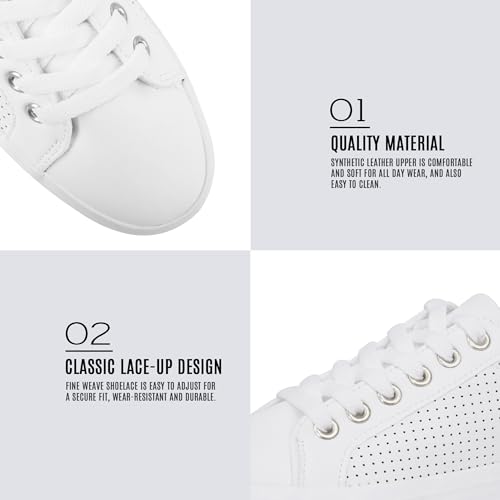 Image of JABASIC Women Lace Up Platform Sneakers Comfortable Casual Fashion Sneaker Walking Shoes