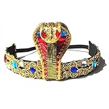 Egyptian Gold Snake Goddess Headpiece Headband - Halloween Costume Accessories for Cosplay - Hair Accessories for Women Girls