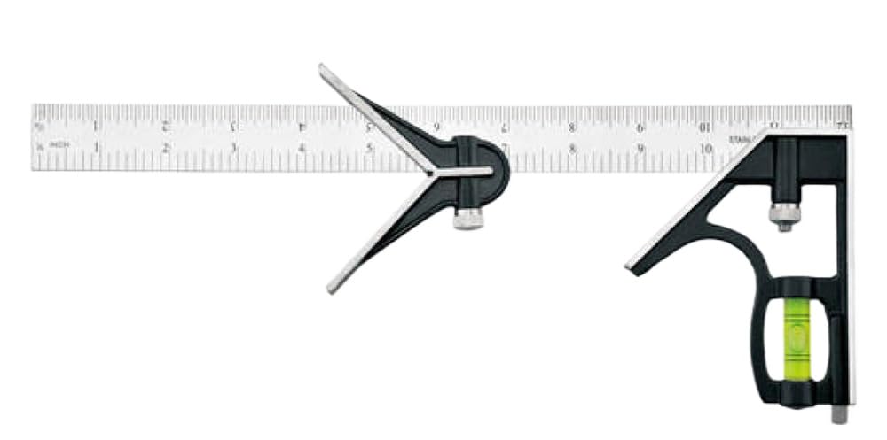 Prova il set quadrato da 300 mm di precisione in acciaio inossidabile con combinazione di strumenti di misurazione quadrati ad angolo retto per officina, righello ad angolo per falegname(B)