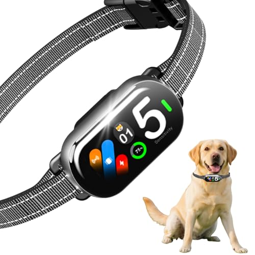 Wooffinity Collier Anti-aboiement pour Tous Les Tailles de Chiens – Collier d’entraînement Anti-aboiement Intelligent amélioré avec 5+5 Modes...