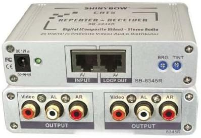 Shinybow - SB-6345R - Cat5 - Composite Video, Digital & Stereo Audio Repeater