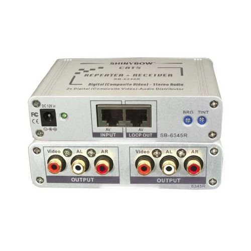 Shinybow - SB-6345R - Cat5 - Composite Video, Digital & Stereo Audio Repeater