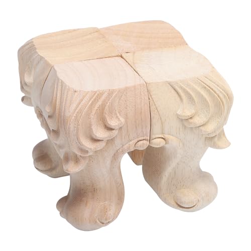 Cabilock 4stücke Holz Schrank Beine Möbel Füße Tischbeine Aus Massivholz Mit Schnitzereien Für Sofas Couchen Und Andere Möbelstücke