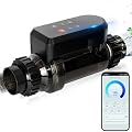 Smart Salt Water Pool Chlorine System Saltwater Chlorinator with Smart App Control, Up to 25,000 Gallons Pool, Titanium Plate Self-Cleaning, Easy to Install, Salt Chlorine Generator