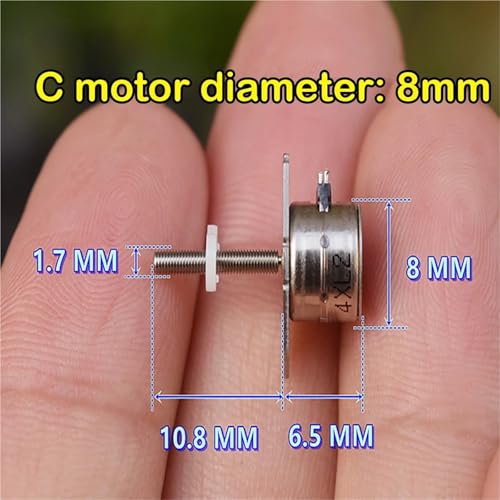 Moteur pas à pas 7mm à 4 fils micro-phase avec curseur de mise au point de 6mm à 10mm - 6