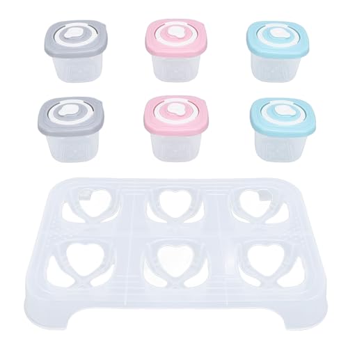 6 Stück 120 Ml Babynahrungsbehälter, Tragbar, Wiederverwendbar, Versiegelte Aufbewahrungsbox für Kleinkinder-Ergänzungsnahrung
