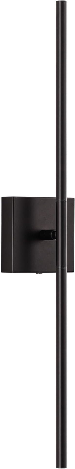 KDG Cordless Wall Sconces with Remote Control, Wireless 5200mAh Rechargeable Battery Operated LED Wall Lamps, 360° Rotate Lightings for Wall Painting, Bedroom, Hallway, Night Light 23.6 inch (Black)