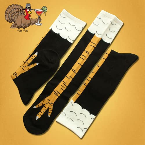 Chicken Leg Socks Womens Mens Novelty Funny Crazy Socks Knee-High Turkey Socks Funny Gifts