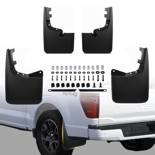 Upgraded Mud Flaps Fit for Ford F150 2026 2025 2024 2023 2022 2021, Mud Flaps for Pickup Trucks Splash Guard Compatible with 2025 Ford F150 Accessories, No Drilling Mud Gards Mudflaps, Set of 4