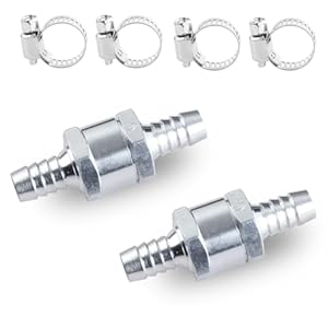 KEWAYO 2 Stück 10mm Rückschlagventil Aluminium