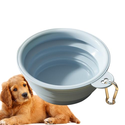5個 650ml ペットボウル 折りたたみ式 犬 水飲み 携帯用、犬用ウォーターボウル 給水シリコンカップ皿 、折りたたみ式 携帯用 犬用水入れ、犬用水飲み器 水飲み 折りたたみ式拡張カップ皿 、給水用シリコンカップ皿、カラビナ付き シリコン製 超軽量 水