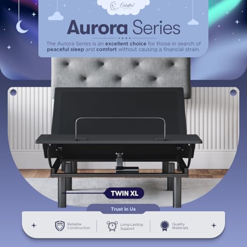 Image of Celestial Sleep Aurora Adjustable Bed Base (Frame Only), Easy Assembly, Head and Foot Lift, Zero Gravity, Memory Positions - Twin XL