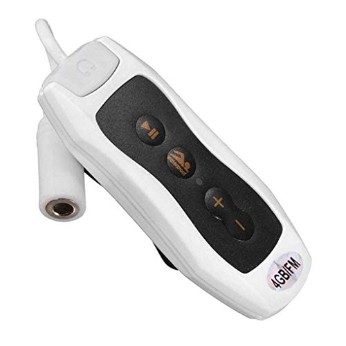 Mini reproductor de música MP3 impermeable IPX8, radio FM, 4G/8G, diseño de clip, deportivo, correr, natación, buceo, reproductor de música 4G, color blanco