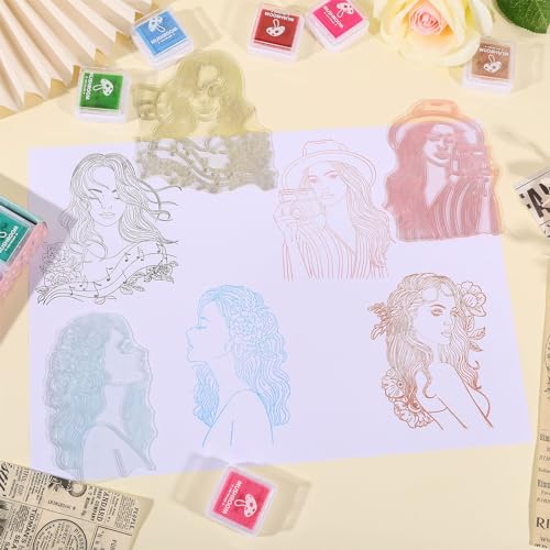 Origach 8.3 By 11.7 Inch Pretty Girls Clear Stamps Fashion Woman Silicone Stamps For Cards Making Diy Scrapbooking Photo Album Decoration thumb #7