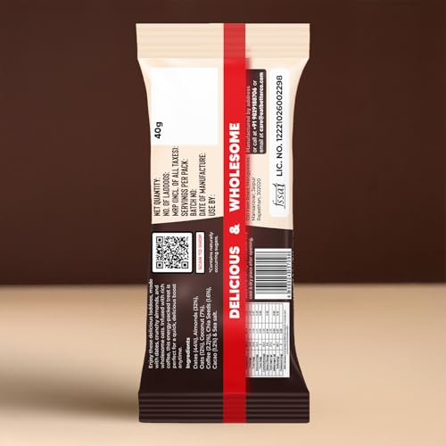 Image of Coffee & Almond - Sugar-Free Laddoos | High Protein & Instant Energy | 95% Dry-Fruits - Healthy Chocolate - No Added Sugar | Healthy Snacks | Energy-Bar Replacement (Pack of 4-40gm)