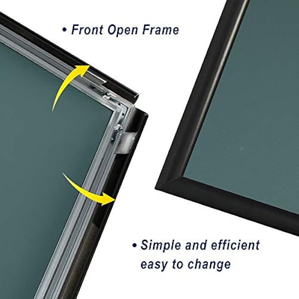 Mutualsign A3 standaard bord houder display vrijstaande borden aluminium vloer poster staat voor informatie, menu, kennisgeving, zwart