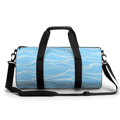 Sac de voyage 45x23x23cm Vague de Mer Bleue pour simplifier vos bagages cabine
