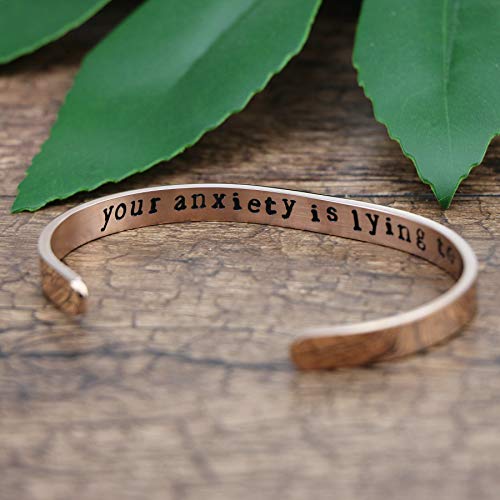 Joycuff Bracelets For Women Health Awareness Self Care Jewelry 18K Rose Gold Stainless Steel Cuff Bangle #TOP2