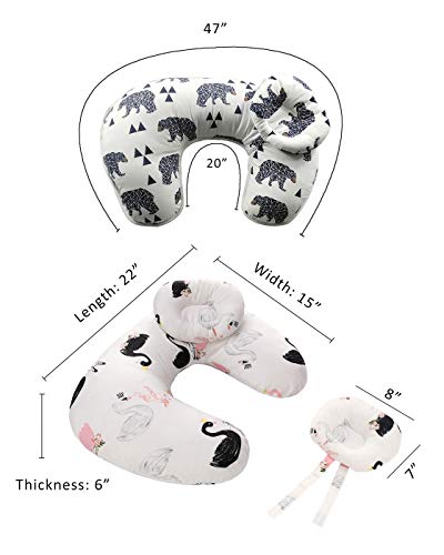 Borje 45° Angle Newborn Breastfeeding Adjustable Pillow for Babies Nursing Baby Lounger