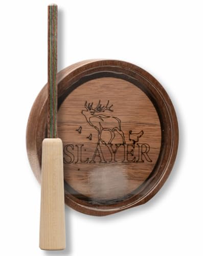 Slayer Calls | Crystal Queen Turkey Pot Call & Striker, Pre-Conditioned | High-Pitched Tones & Incredible Range | Crisp, Clear Yelps, Clucks, & Cutts | Exceptional Volume & Realism | Damage Resistant
