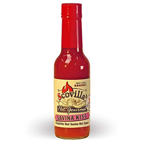 Scovillas Hot Gourmet SAVINA KISS Exquisite Red Savina Hot Sauce, 148ml Cover
