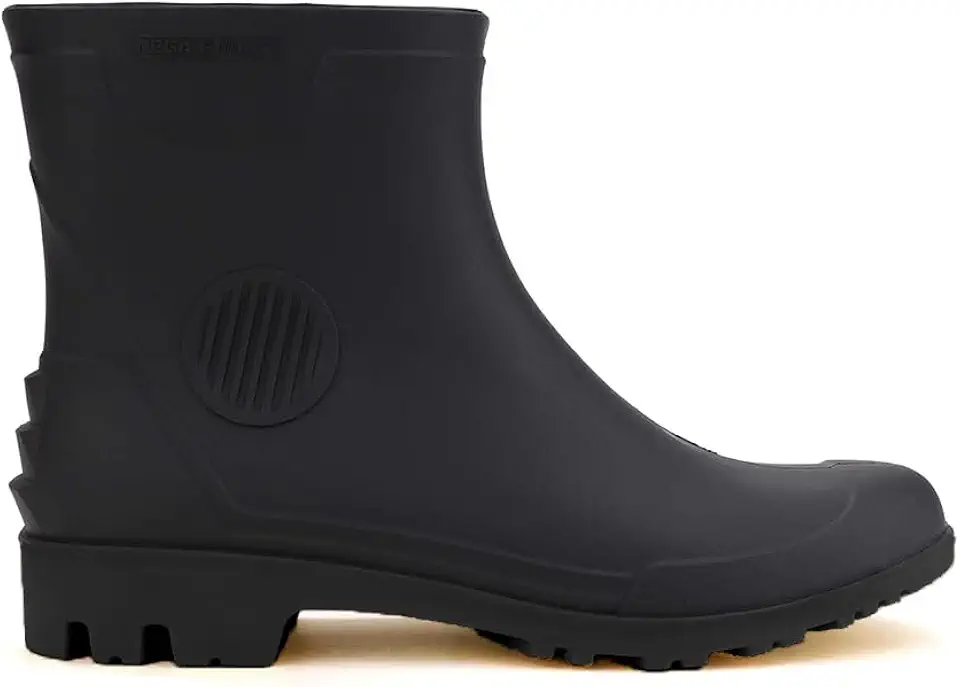 Bota De Pvc Preta E Amarela, Cano 3/4, Com Forro, Grendene